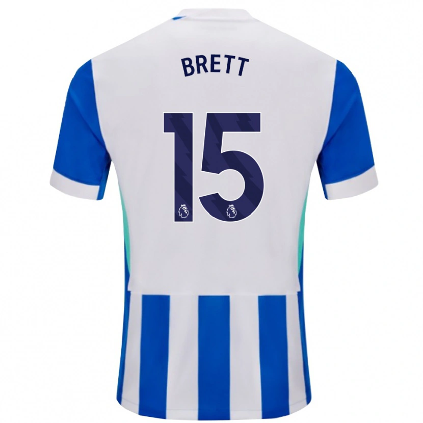 Danxen Bambino Maglia Adam Brett #15 Blu Bianco Kit Gara Home 2025/26 Maglietta
