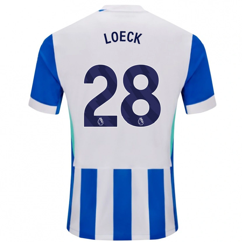 Danxen Bambino Maglia Melina Loeck #28 Blu Bianco Kit Gara Home 2025/26 Maglietta