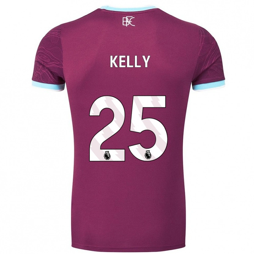 Danxen Bambino Maglia Aimee Kelly #25 Borgogna Azzurro Kit Gara Home 2025/26 Maglietta