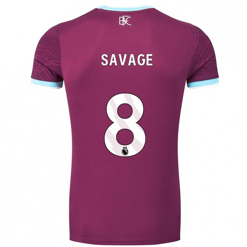 Danxen Bambino Maglia Troy Savage #8 Borgogna Azzurro Kit Gara Home 2025/26 Maglietta