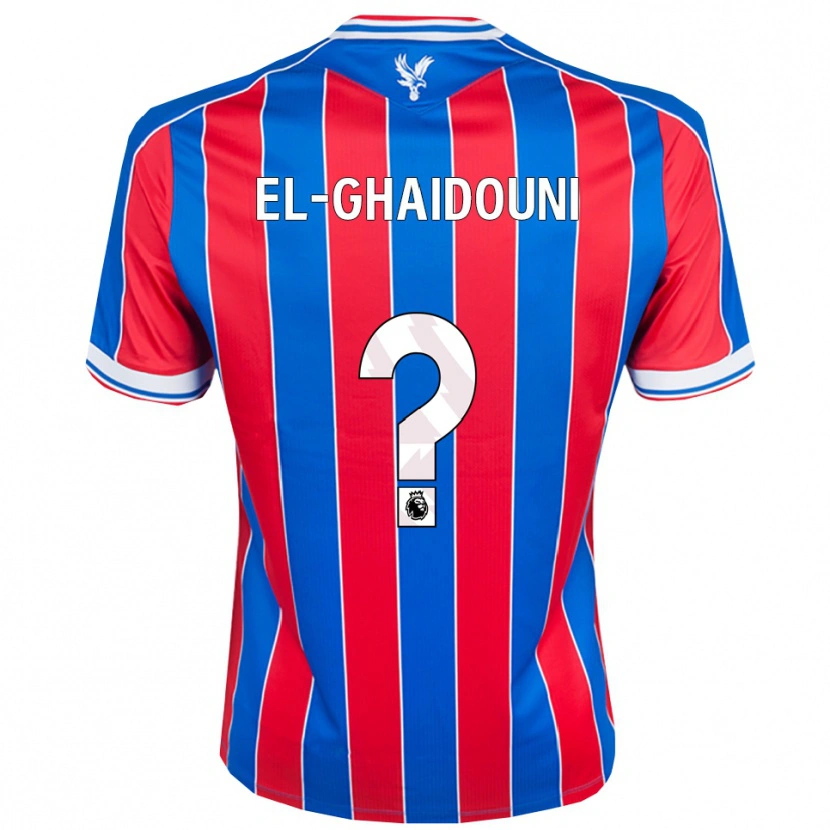 Danxen Bambino Maglia Nabil El-Ghaidouni Taitt #0 Blu Rosso Bianco Kit Gara Home 2025/26 Maglietta