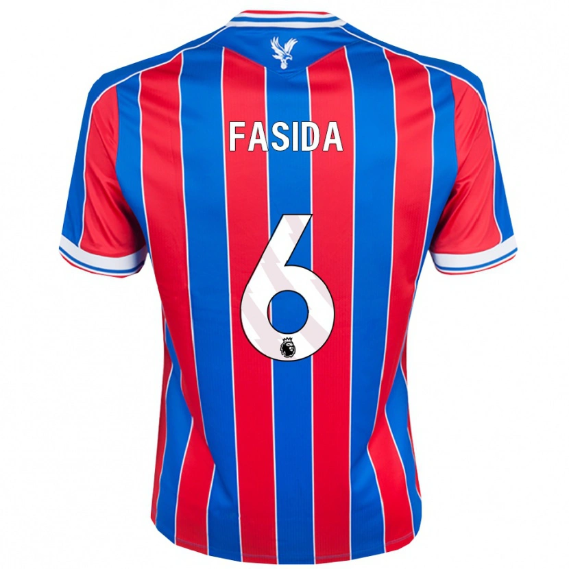 Danxen Bambino Maglia Jacob Fasida #6 Blu Rosso Bianco Kit Gara Home 2025/26 Maglietta