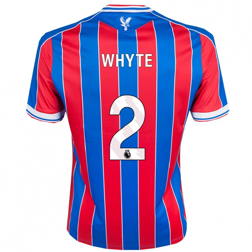 Danxen Bambino Maglia Tyler Whyte #2 Blu Rosso Bianco Kit Gara Home 2025/26 Maglietta
