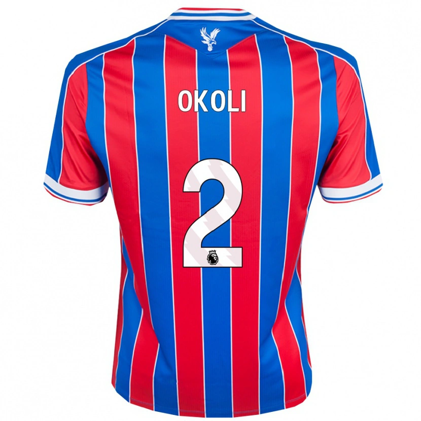Danxen Bambino Maglia Chuks Okoli #2 Blu Rosso Bianco Kit Gara Home 2025/26 Maglietta