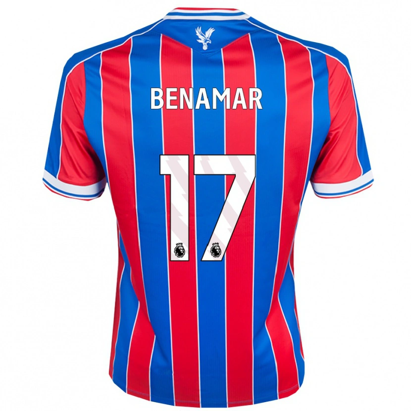 Danxen Bambino Maglia Dean Benamar #17 Blu Rosso Bianco Kit Gara Home 2025/26 Maglietta