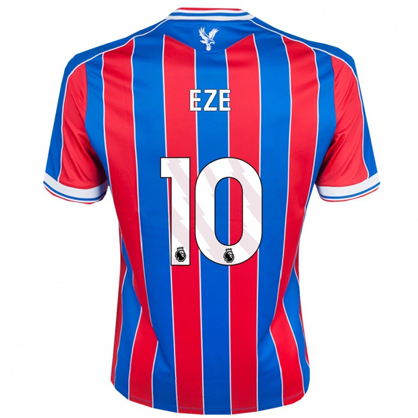 Danxen Bambino Maglia Eberechi Eze #10 Blu Rosso Bianco Kit Gara Home 2025/26 Maglietta