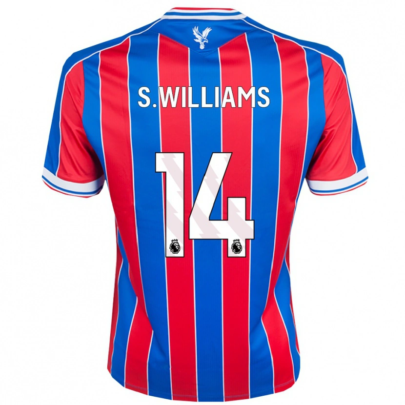 Danxen Bambino Maglia Seb Williams #14 Blu Rosso Bianco Kit Gara Home 2025/26 Maglietta