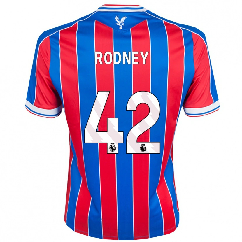 Danxen Bambino Maglia Kaden Rodney #42 Blu Rosso Bianco Kit Gara Home 2025/26 Maglietta