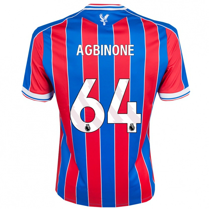 Danxen Bambino Maglia Asher Agbinone #64 Blu Rosso Bianco Kit Gara Home 2025/26 Maglietta