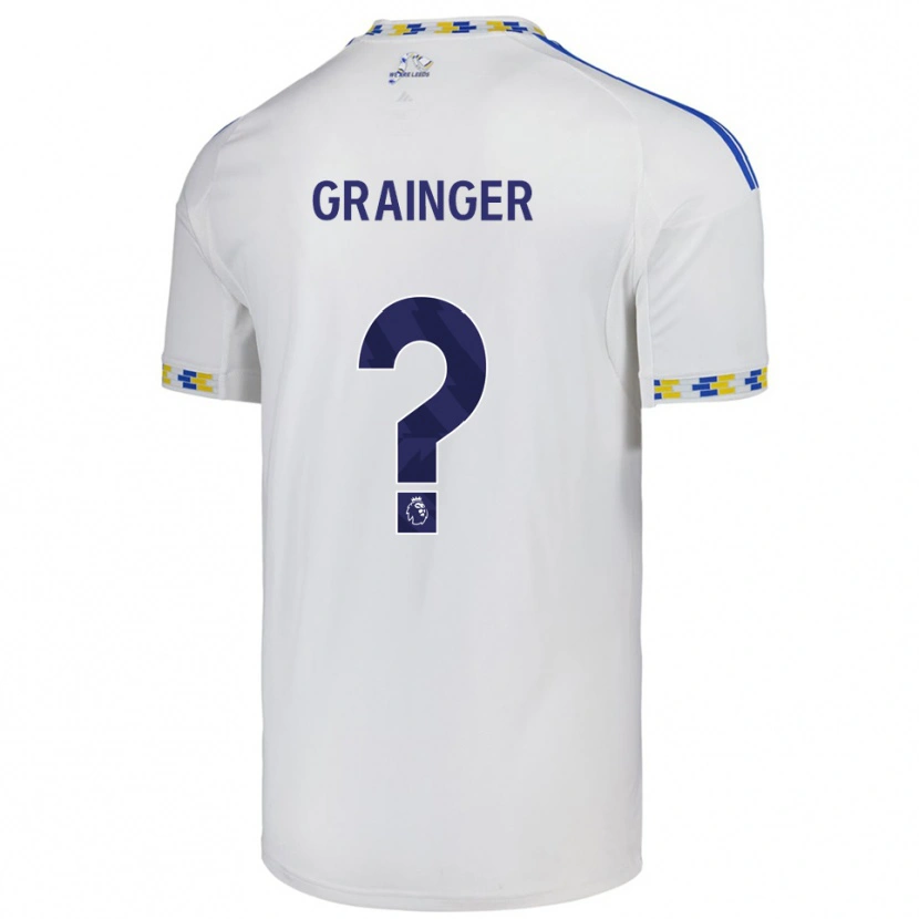 Danxen Bambino Maglia Owen Grainger #0 Bianco Blu Kit Gara Home 2025/26 Maglietta