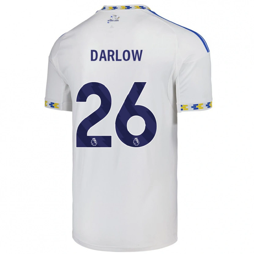 Danxen Bambino Maglia Karl Darlow #26 Bianco Blu Kit Gara Home 2025/26 Maglietta