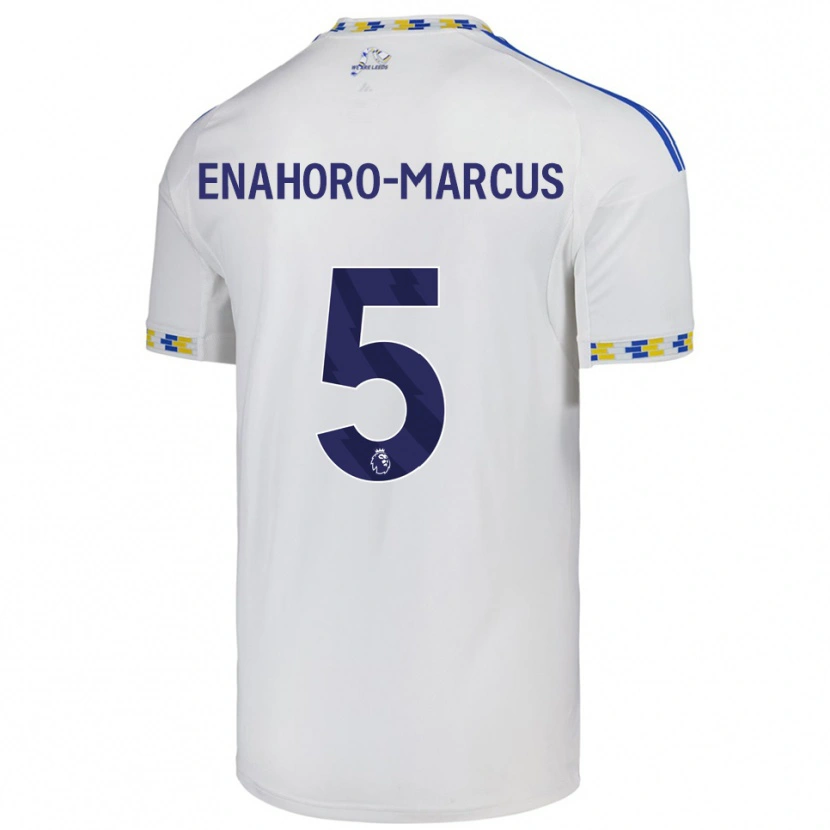 Danxen Bambino Maglia Louis Enahoro-Marcus #5 Bianco Blu Kit Gara Home 2025/26 Maglietta