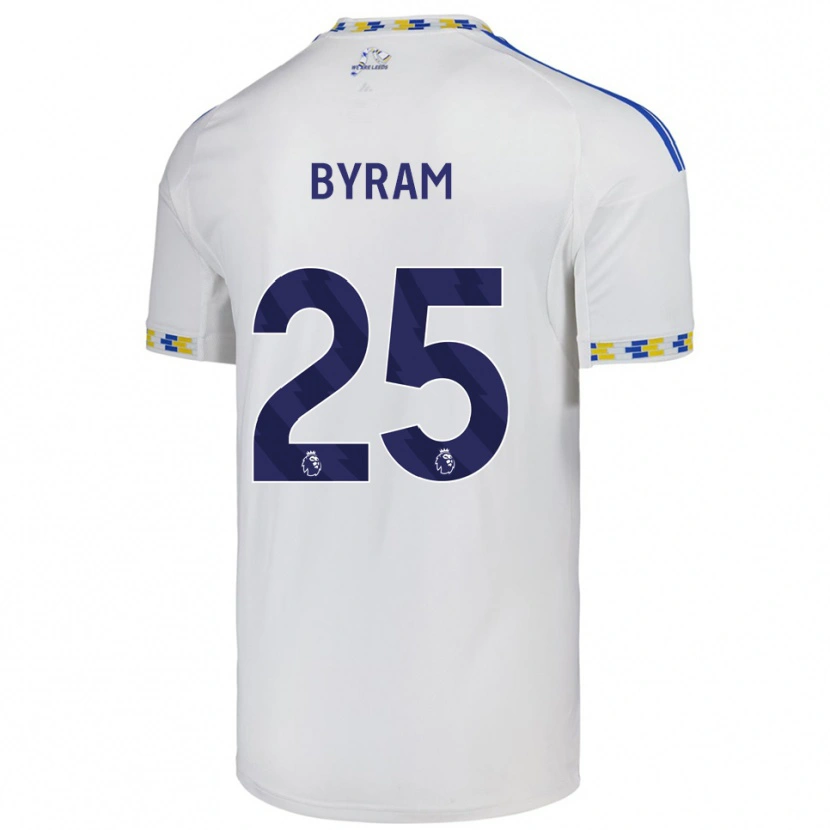 Danxen Bambino Maglia Sam Byram #25 Bianco Blu Kit Gara Home 2025/26 Maglietta