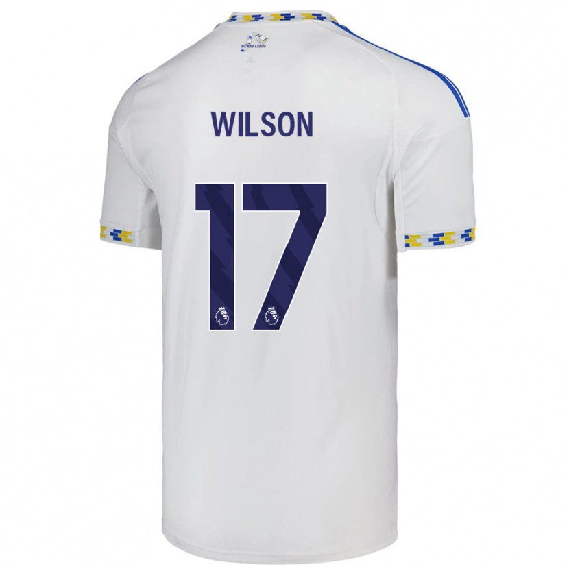 Danxen Bambino Maglia Marley Wilson #17 Bianco Blu Kit Gara Home 2025/26 Maglietta