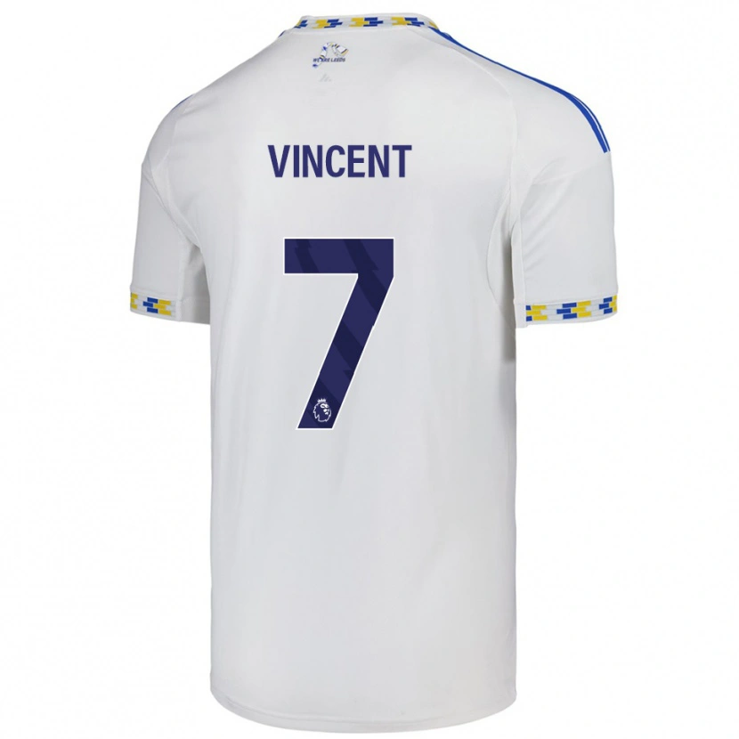 Danxen Bambino Maglia Harvey Vincent #7 Bianco Blu Kit Gara Home 2025/26 Maglietta