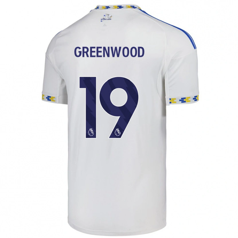 Danxen Bambino Maglia Sam Greenwood #19 Bianco Blu Kit Gara Home 2025/26 Maglietta