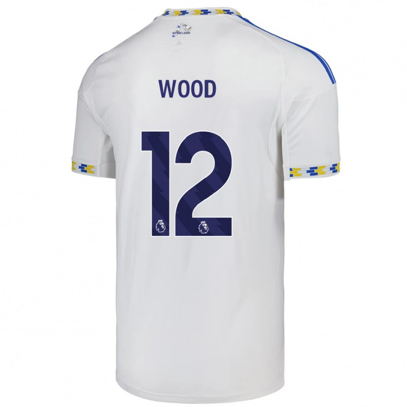 Danxen Bambino Maglia Oliver Wood #12 Bianco Blu Kit Gara Home 2025/26 Maglietta