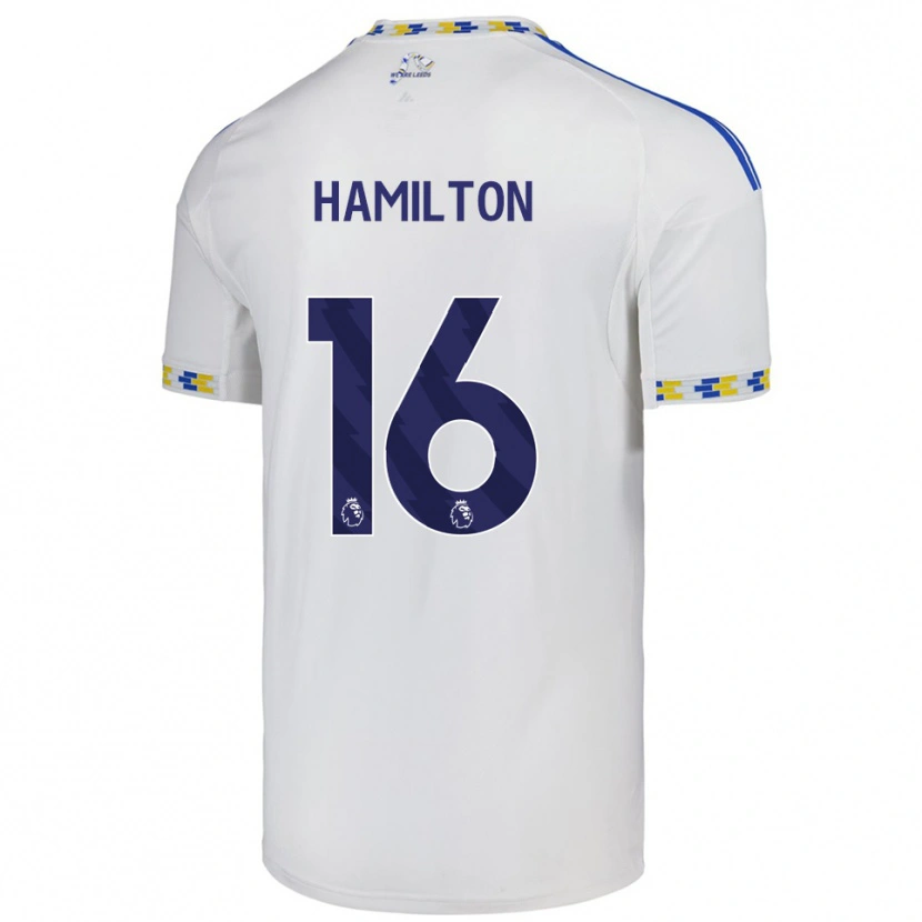 Danxen Bambino Maglia Joshua Hamilton #16 Bianco Blu Kit Gara Home 2025/26 Maglietta