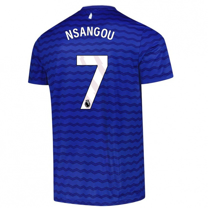 Danxen Bambino Maglia Jonathan Nsangou #7 Blu Navy Kit Gara Home 2025/26 Maglietta
