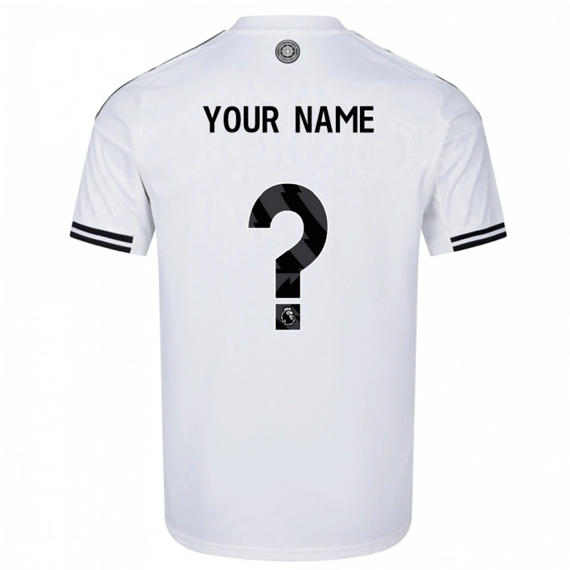 Danxen Bambino Maglia Il Tuo Nome #0 Bianco Nero Kit Gara Home 2025/26 Maglietta