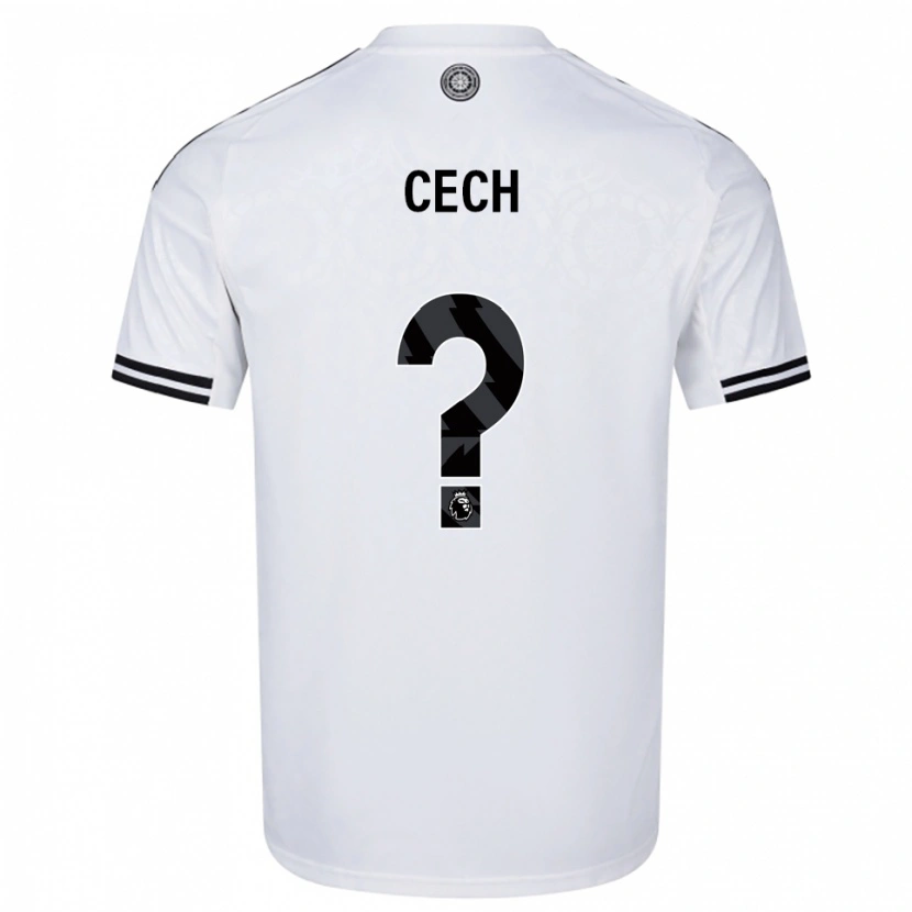 Danxen Bambino Maglia Damian Cech #0 Bianco Nero Kit Gara Home 2025/26 Maglietta