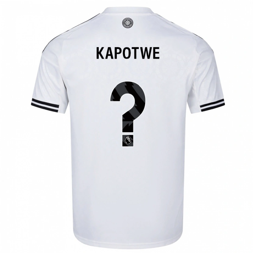 Danxen Bambino Maglia Chase Kapotwe #0 Bianco Nero Kit Gara Home 2025/26 Maglietta