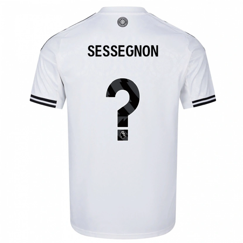 Danxen Bambino Maglia Kayden Sessegnon #0 Bianco Nero Kit Gara Home 2025/26 Maglietta