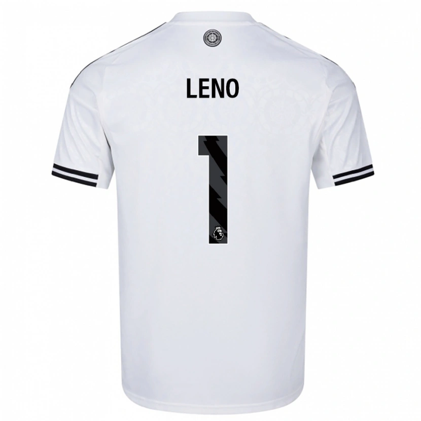 Danxen Bambino Maglia Bernd Leno #1 Bianco Nero Kit Gara Home 2025/26 Maglietta
