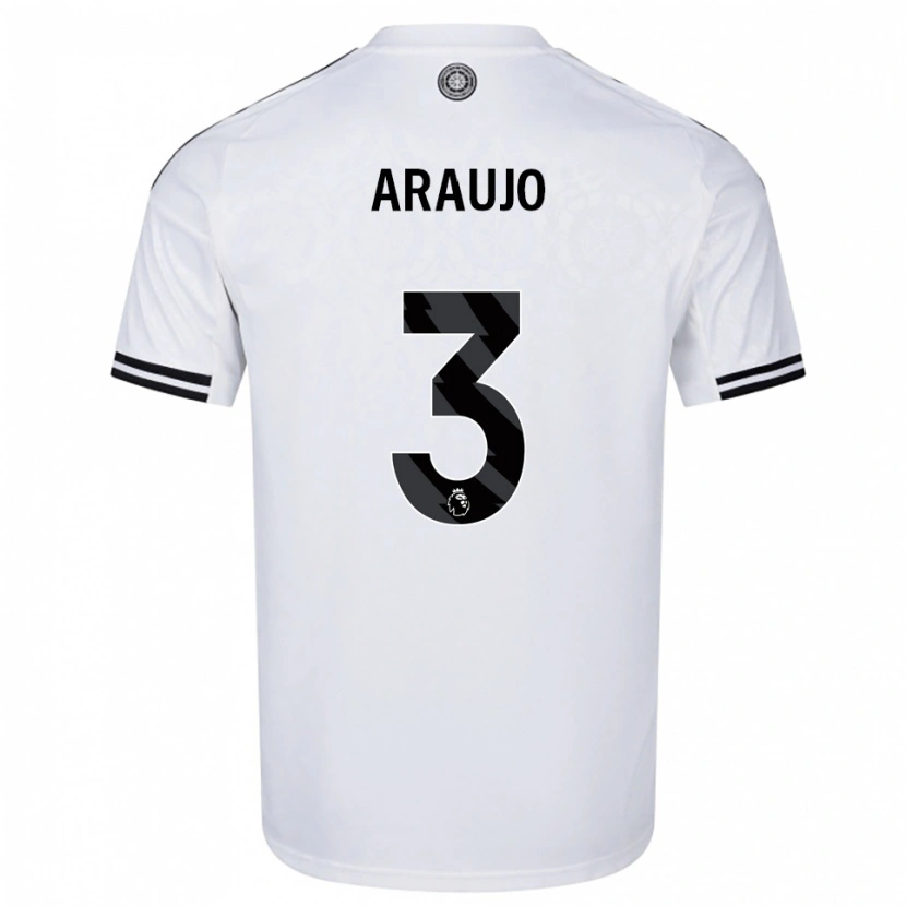 Danxen Bambino Maglia Harvey Araujo #3 Bianco Nero Kit Gara Home 2025/26 Maglietta