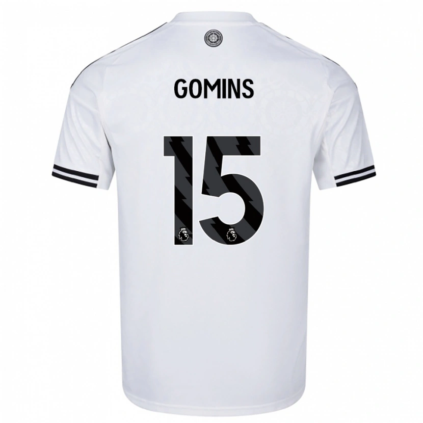 Danxen Bambino Maglia Markuss Gomins #15 Bianco Nero Kit Gara Home 2025/26 Maglietta