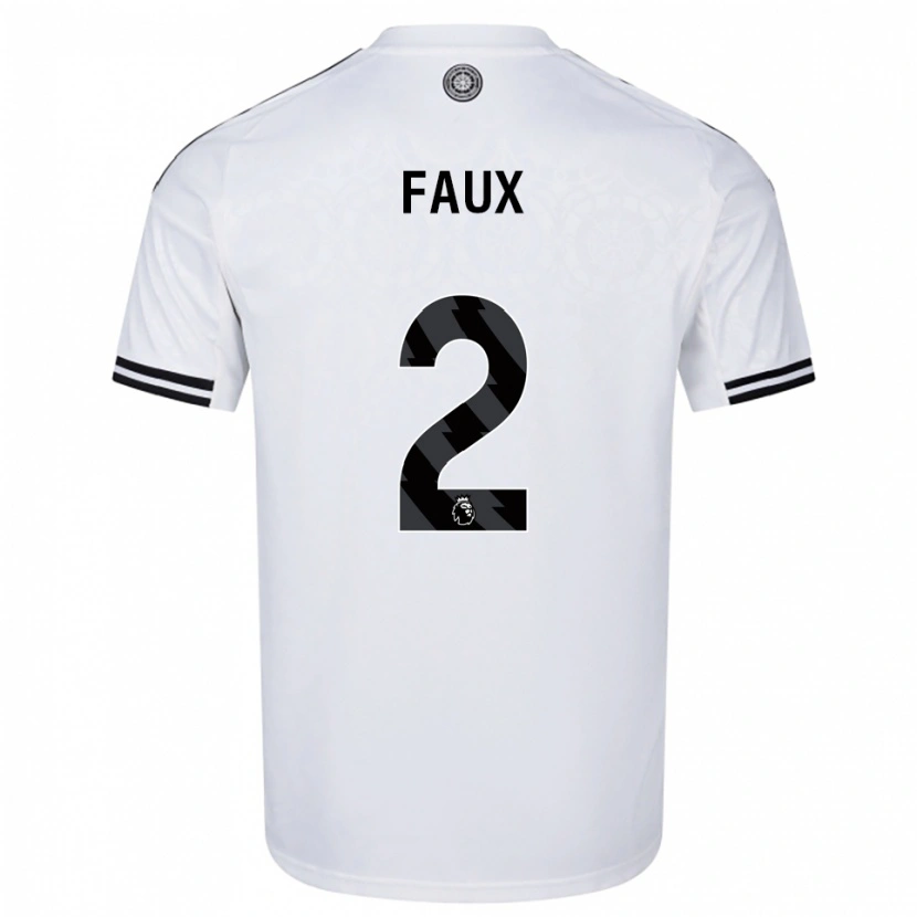 Danxen Bambino Maglia Alex Faux #2 Bianco Nero Kit Gara Home 2025/26 Maglietta