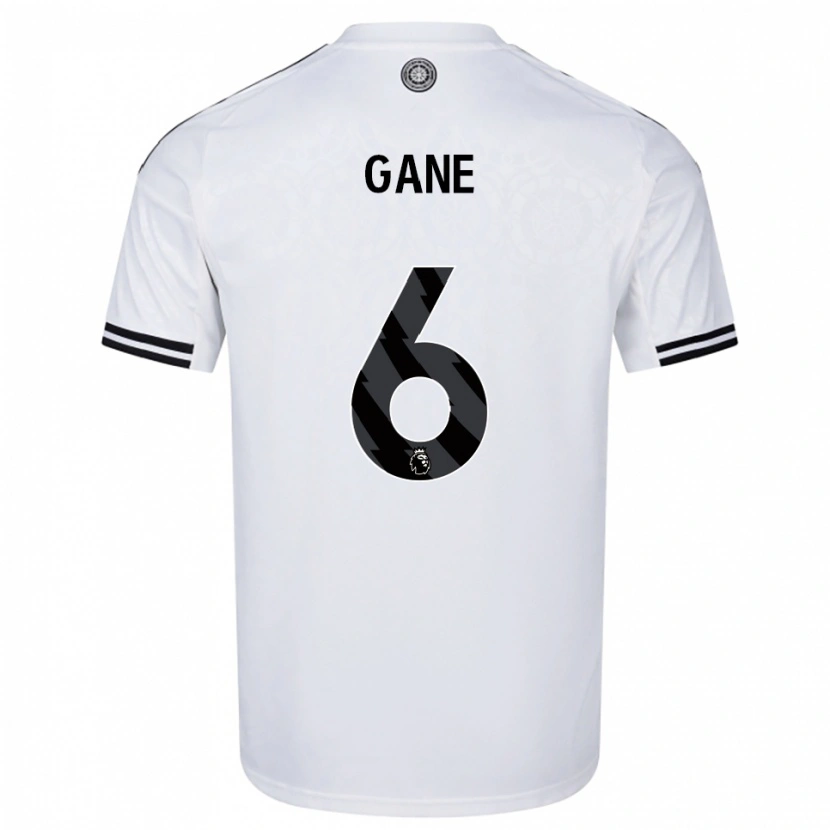 Danxen Bambino Maglia Evie Gane #6 Bianco Nero Kit Gara Home 2025/26 Maglietta