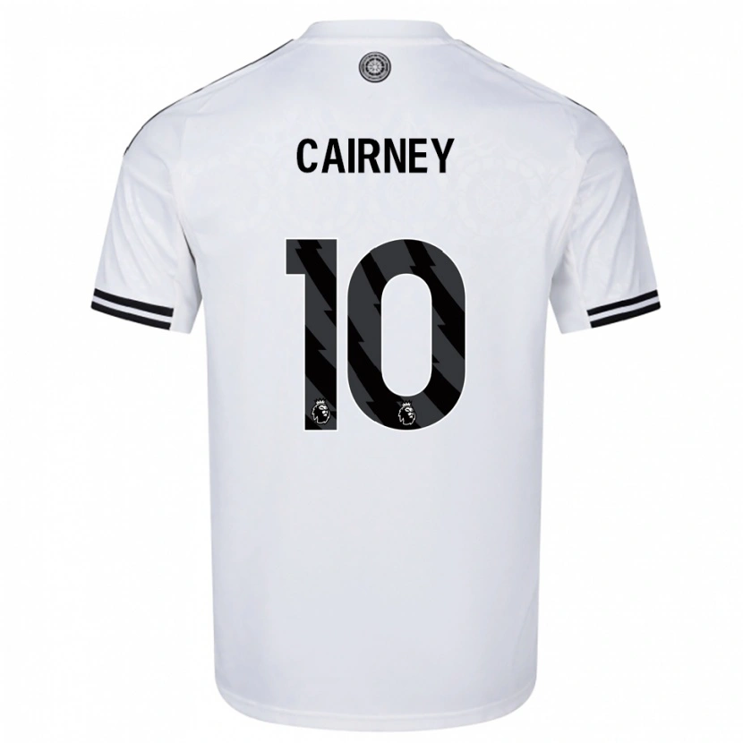 Danxen Bambino Maglia Tom Cairney #10 Bianco Nero Kit Gara Home 2025/26 Maglietta