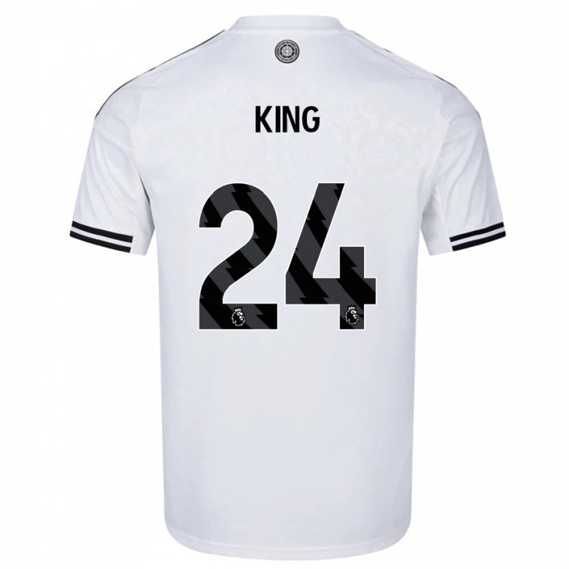 Danxen Bambino Maglia Josh King #24 Bianco Nero Kit Gara Home 2025/26 Maglietta