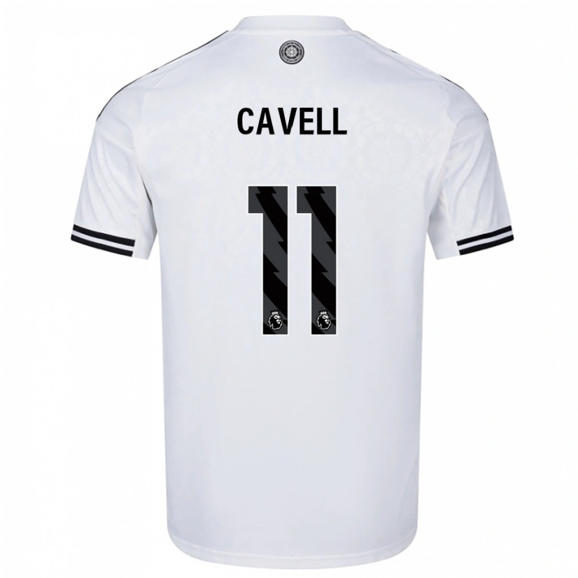 Danxen Bambino Maglia Tarrell Cavell #11 Bianco Nero Kit Gara Home 2025/26 Maglietta