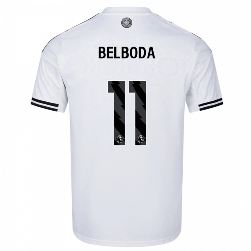 Danxen Bambino Maglia Malachai Belboda #11 Bianco Nero Kit Gara Home 2025/26 Maglietta
