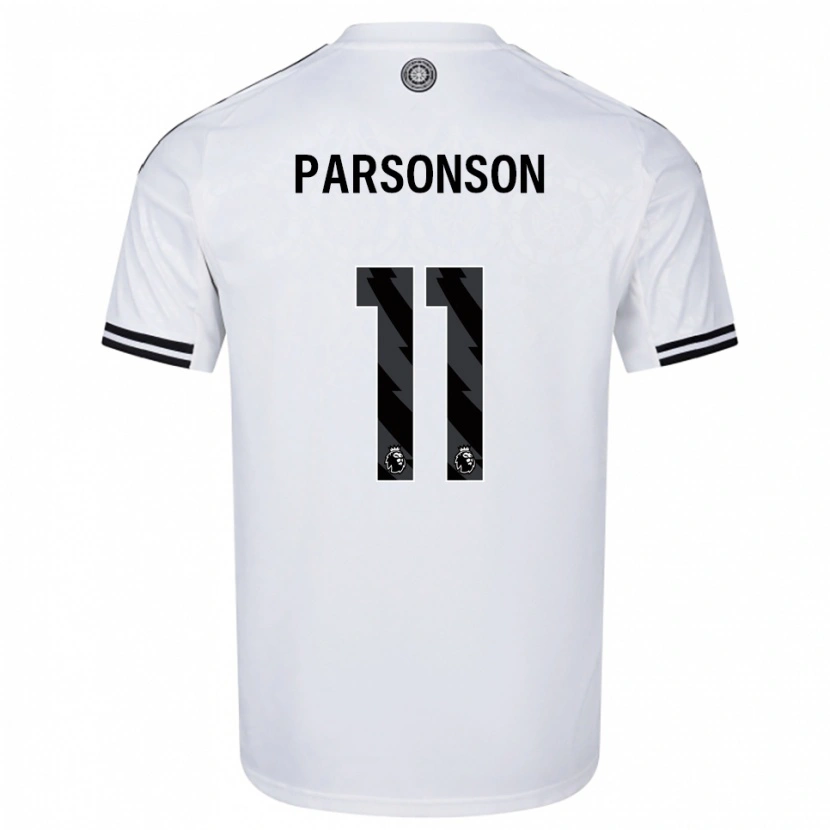 Danxen Bambino Maglia Madi Parsonson #11 Bianco Nero Kit Gara Home 2025/26 Maglietta