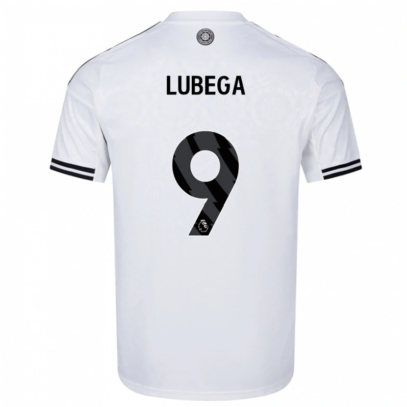 Danxen Bambino Maglia Bashil Lubega #9 Bianco Nero Kit Gara Home 2025/26 Maglietta