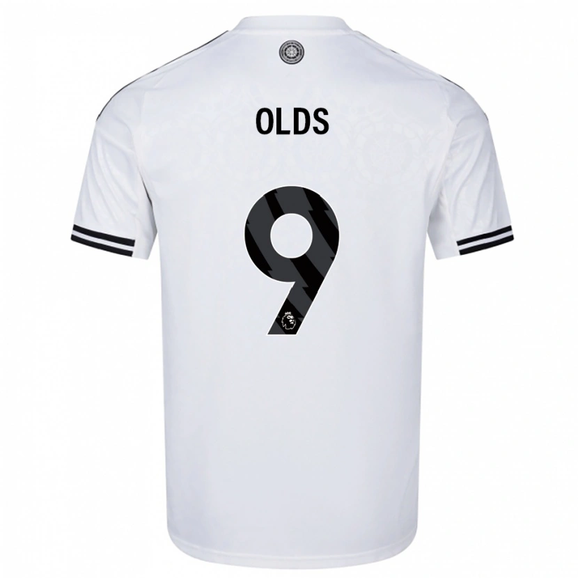 Danxen Bambino Maglia Ellie Olds #9 Bianco Nero Kit Gara Home 2025/26 Maglietta