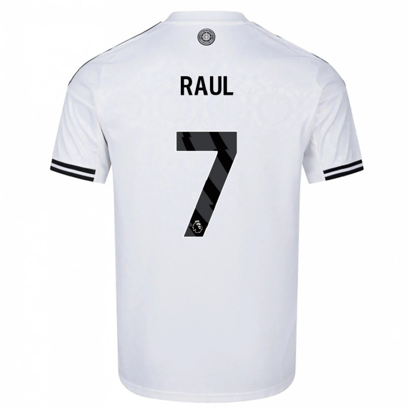 Danxen Bambino Maglia Raúl Jiménez #7 Bianco Nero Kit Gara Home 2025/26 Maglietta
