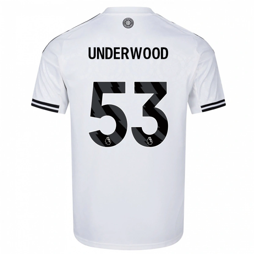 Danxen Bambino Maglia Marco Underwood #53 Bianco Nero Kit Gara Home 2025/26 Maglietta