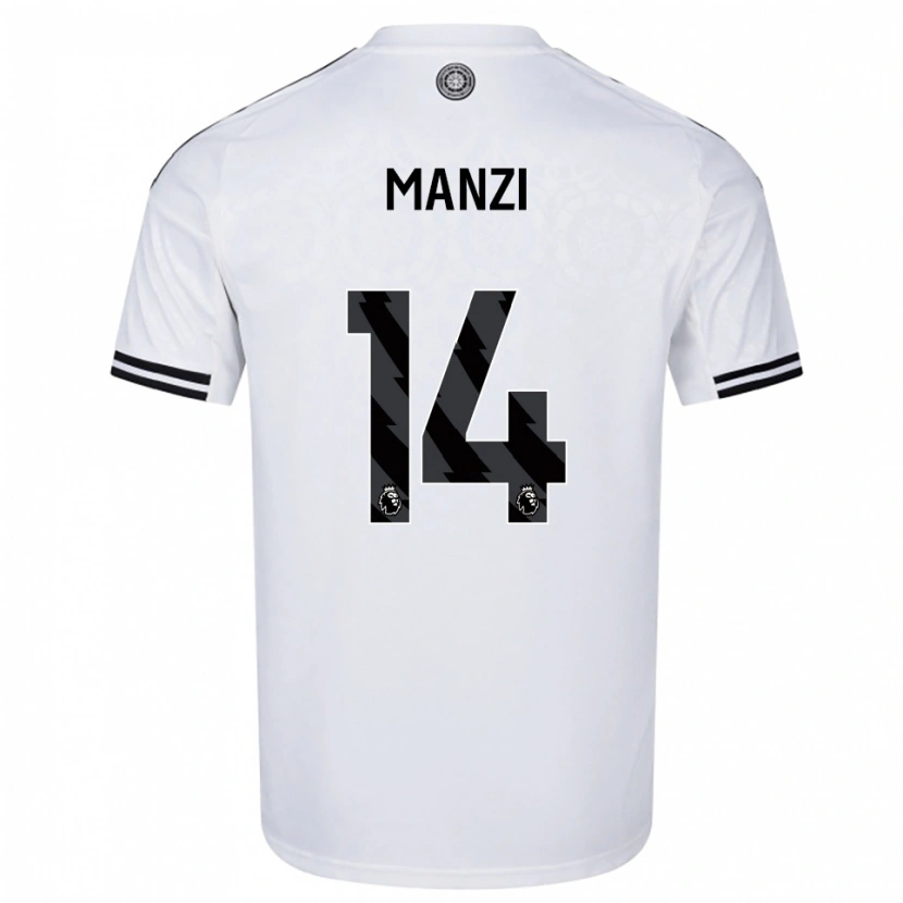 Danxen Bambino Maglia Sophie Manzi #14 Bianco Nero Kit Gara Home 2025/26 Maglietta