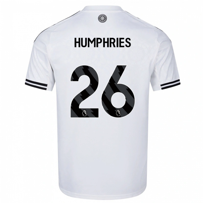 Danxen Bambino Maglia Marni Humphries #26 Bianco Nero Kit Gara Home 2025/26 Maglietta