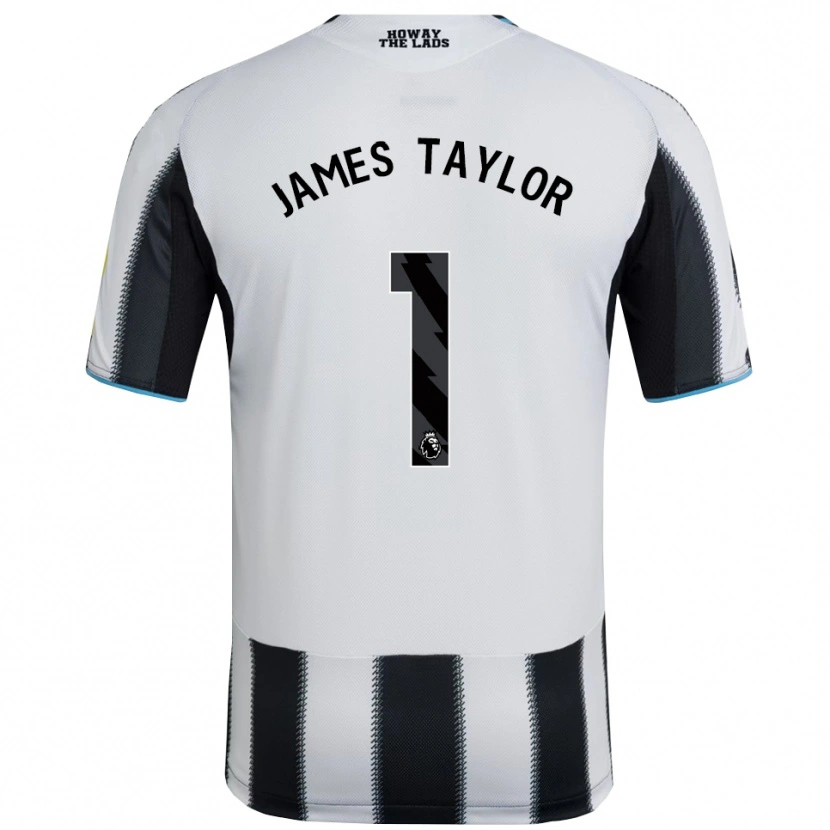 Danxen Bambino Maglia James Taylor #1 Nero Bianco Kit Gara Home 2025/26 Maglietta