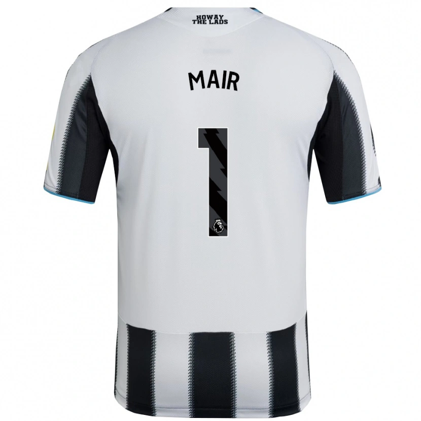 Danxen Bambino Maglia George Mair #1 Nero Bianco Kit Gara Home 2025/26 Maglietta