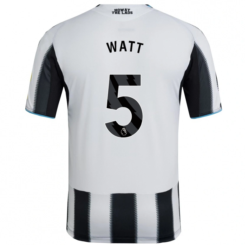Danxen Bambino Maglia Olivia Watt #5 Nero Bianco Kit Gara Home 2025/26 Maglietta
