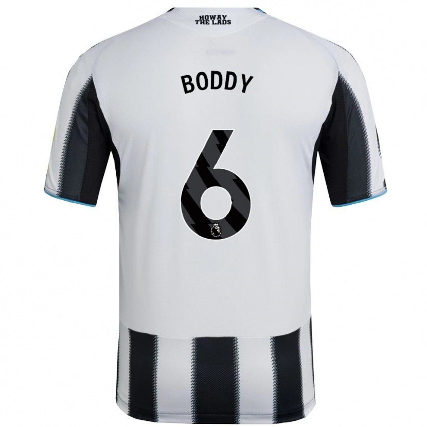 Danxen Bambino Maglia Elysia Boddy #6 Nero Bianco Kit Gara Home 2025/26 Maglietta