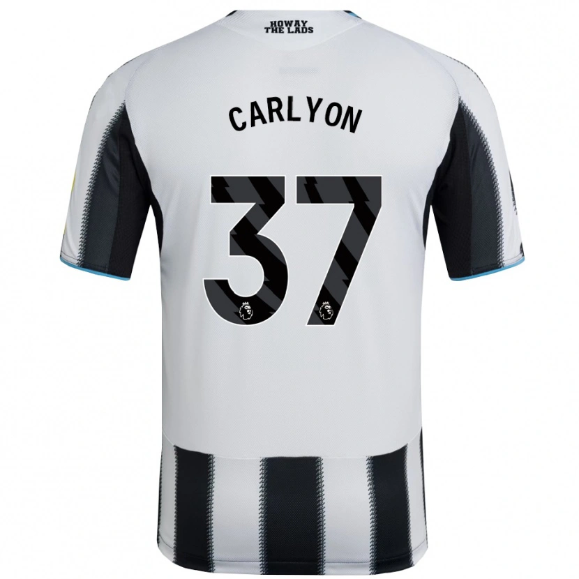 Danxen Bambino Maglia Nathan Carlyon #37 Nero Bianco Kit Gara Home 2025/26 Maglietta