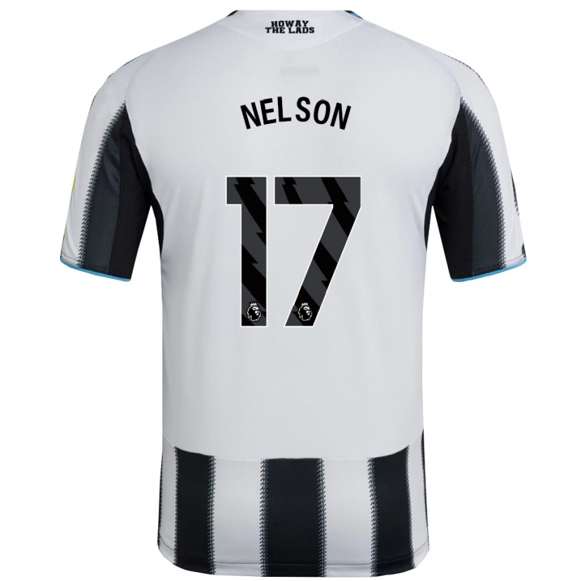 Danxen Bambino Maglia Erin Nelson #17 Nero Bianco Kit Gara Home 2025/26 Maglietta