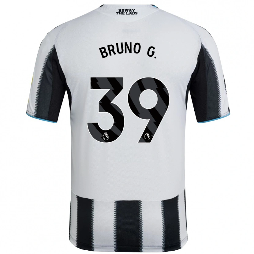 Danxen Bambino Maglia Bruno Guimarães #39 Nero Bianco Kit Gara Home 2025/26 Maglietta
